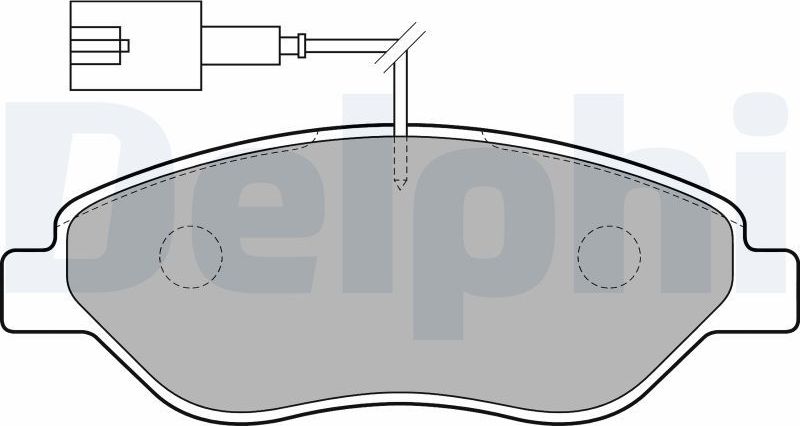Тормозные колодки Delphi (Low-Metallic). Артикул LP1720