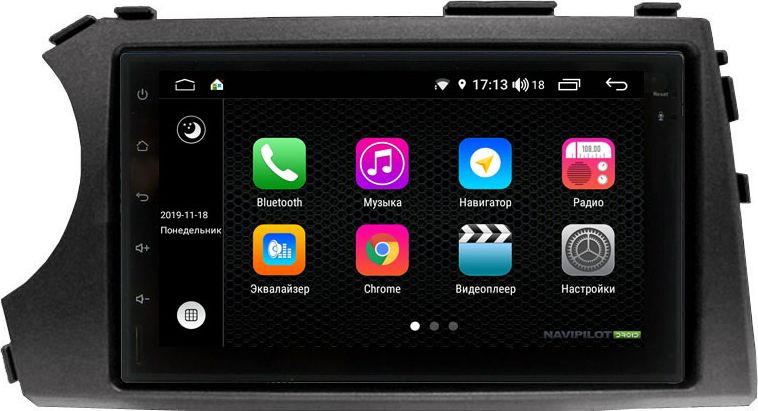 Установочный комплект: головное устройство NaviPilot 2DIN с экраном 7" FT Android 9, DSP, сенсорные кнопки для SsangYong Actyon I 2006-2010. Артикул NPD9L-WR-832-07 Kyron