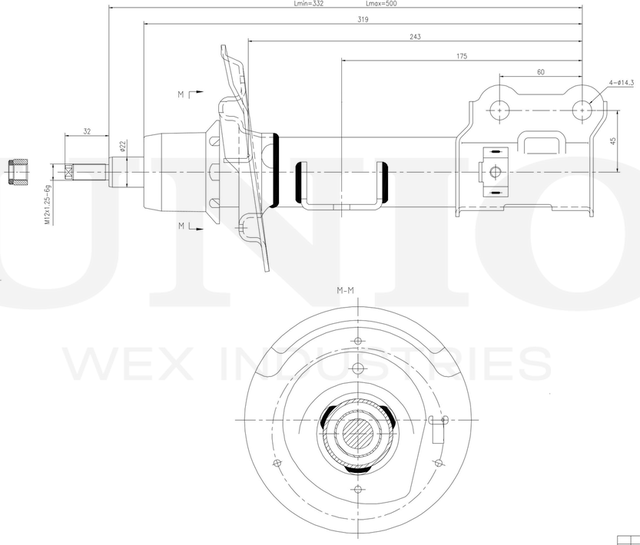 Амортизатор подвески (Unio). Артикул SAB-10330