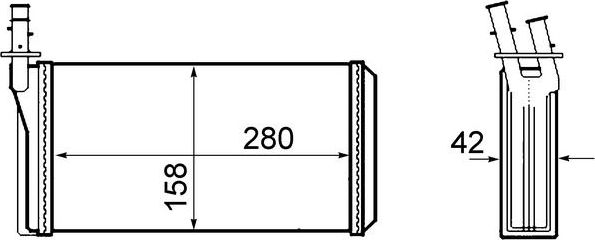 Радиатор отопителя (печки) Mahle Behr. Артикул AH 63 000S
