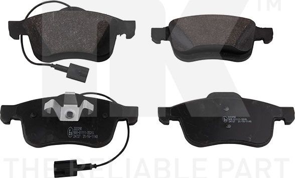 Тормозные колодки NK передние для Fiat Doblo I 2009-2009. Артикул 222390