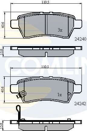 Тормозные колодки Comline Comline. Артикул CBP31518