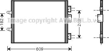 Радиатор кондиционера (конденсатор) AVA для Renault Clio II 2001-2013. Артикул RTA5315