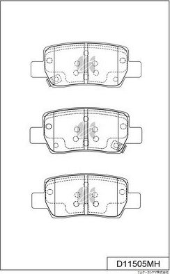 Тормозные колодки MK Kashiyama. Артикул D11505MH