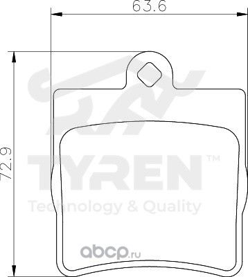 Колодки тормозные дисковые | зад | (Tyren). Артикул TYR1215291