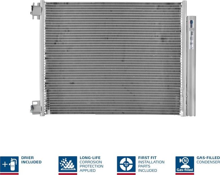 Радиатор кондиционера (конденсатор) Nissens (алюминий). Артикул 941060