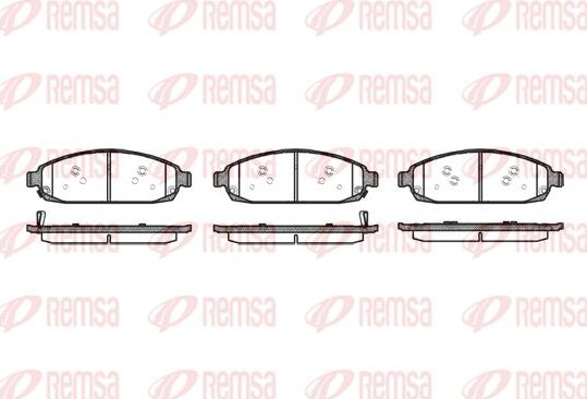 Тормозные колодки Remsa передние для Jeep Commander XK, XH 2005-2010. Артикул 1173.02