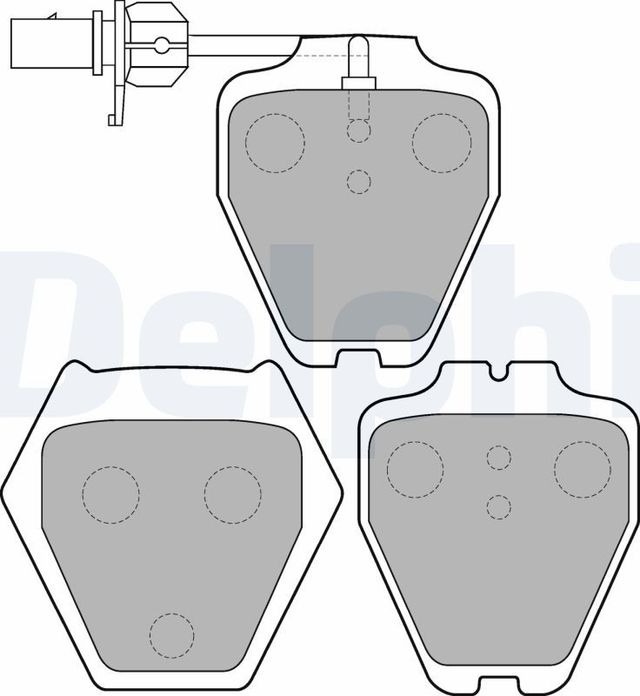 Тормозные колодки Delphi (Low-Metallic). Артикул LP1703