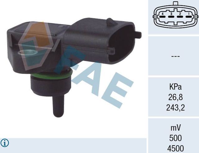 Датчик абсолютного давления (ДАД, MAP) FAE. Артикул 15124