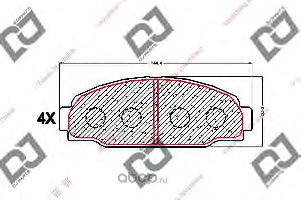 Колодки тормозные дисковые (DJ Parts). Артикул BP1557