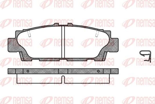 Тормозные колодки Remsa. Артикул 0376.00