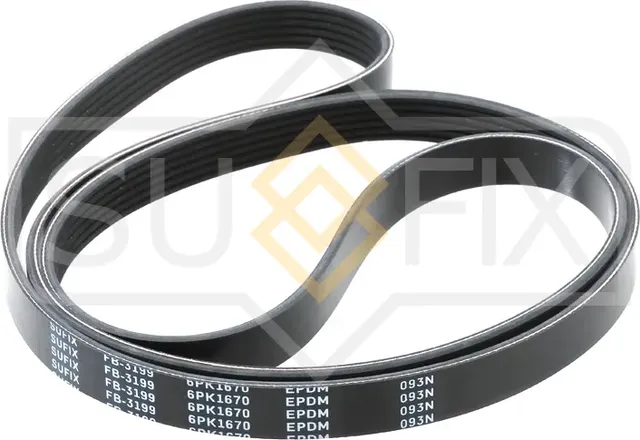Ремень поликлиновый 6PK1670 (Sufix). Артикул FB-3199
