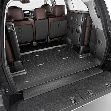 Коврик-корыто Toyota (оригинал) для багажника Toyota Land Cruiser 200 7 мест 2007-2021 Черный. Артикул PZ434-79303-PJ