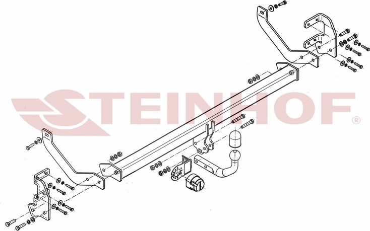 Фаркоп Steinhof для Citroen C5 II лифтбек (кроме 2.7 HDI) 2007-2017. Артикул C-037