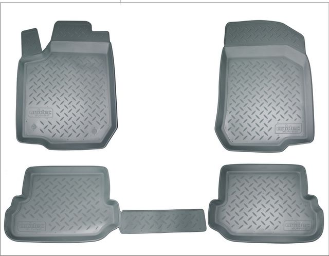 Коврики Норпласт для салона Citroen C4 II седан 2013-2026 Серые. Артикул NPA11-C64-350Grey