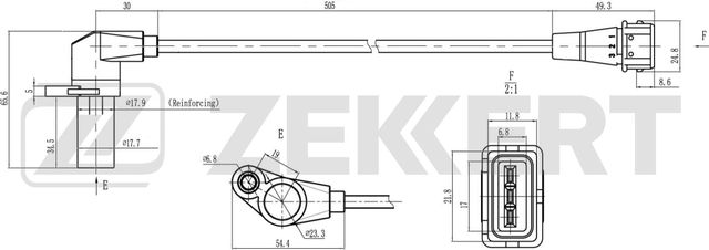 Датчик положения коленвала Zekkert для Opel Astra F 1991-1998. Артикул SE-4078