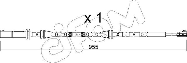 Датчик износа тормозных колодок  Metelli. Артикул SU.280