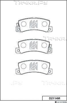Тормозные колодки MK Kashiyama задние для Lexus RX I 1998-2003. Артикул D2114M