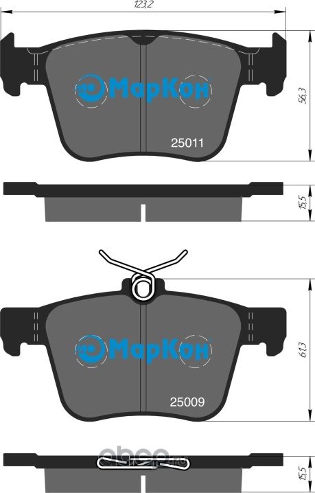 Колодки тормозные дисковые к-т задн. SKODA KODIAQ (16-) (Markon) Markon. Артикул 509800155