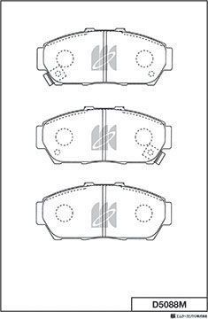 Тормозные колодки MK Kashiyama передние для Honda Integra III 1993-2001. Артикул D5088M