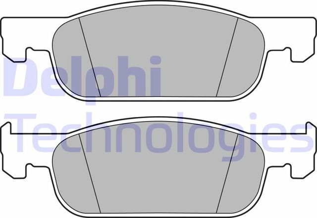 Тормозные колодки Delphi (Low-Metallic) передние для Renault Logan II 2014-2026. Артикул LP3286