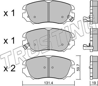 Тормозные колодки Trusting передние для Saab 9-5 II 2010-2012. Артикул 858.0