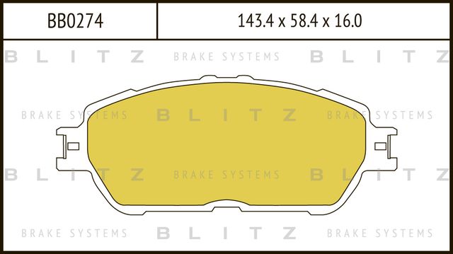 Колодки тормозные LEXUS ES300 -82 перед. (Blitz). Артикул BB0274