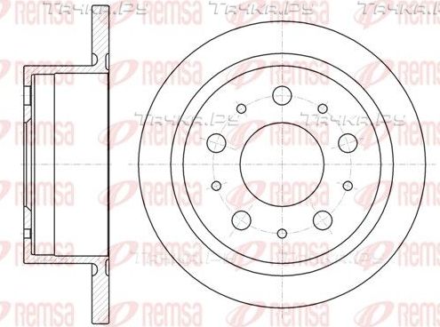 Тормозной диск Remsa задний для Peugeot Boxer III 2006-2026. Артикул 61057.00