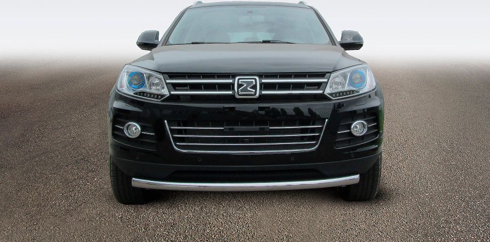 Защита Slitkoff переднего бампера d57 радиусная для Zotye T600 2015-2026. Артикул ZOT-001