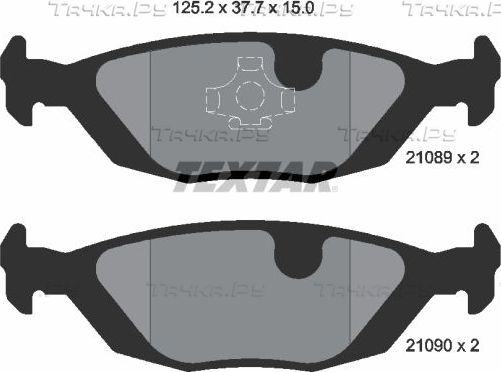 Тормозные колодки Textar задние для Volvo 440 1988-1996. Артикул 2108902