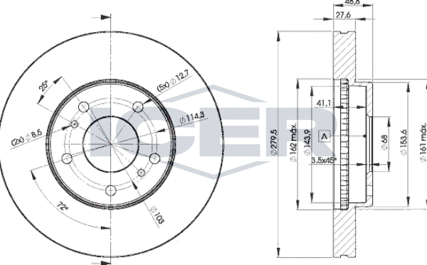 Тормозной диск Icer. Артикул 78BD4103-2