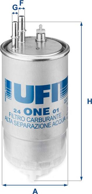 Топливный фильтр UFI. Артикул 24.ONE.01