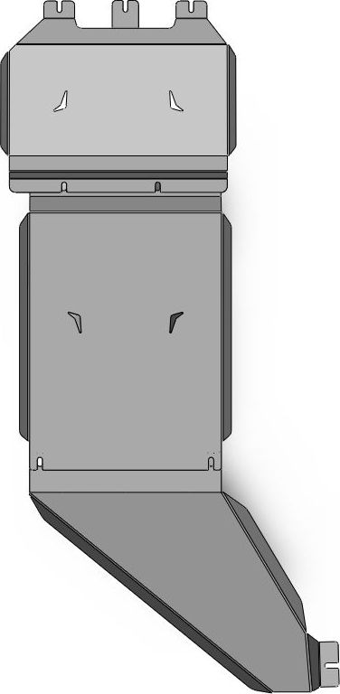 Защита алюминиевая АВС-Дизайн для днища Great Wall Poer 2021-2026. Артикул 47.01ABC