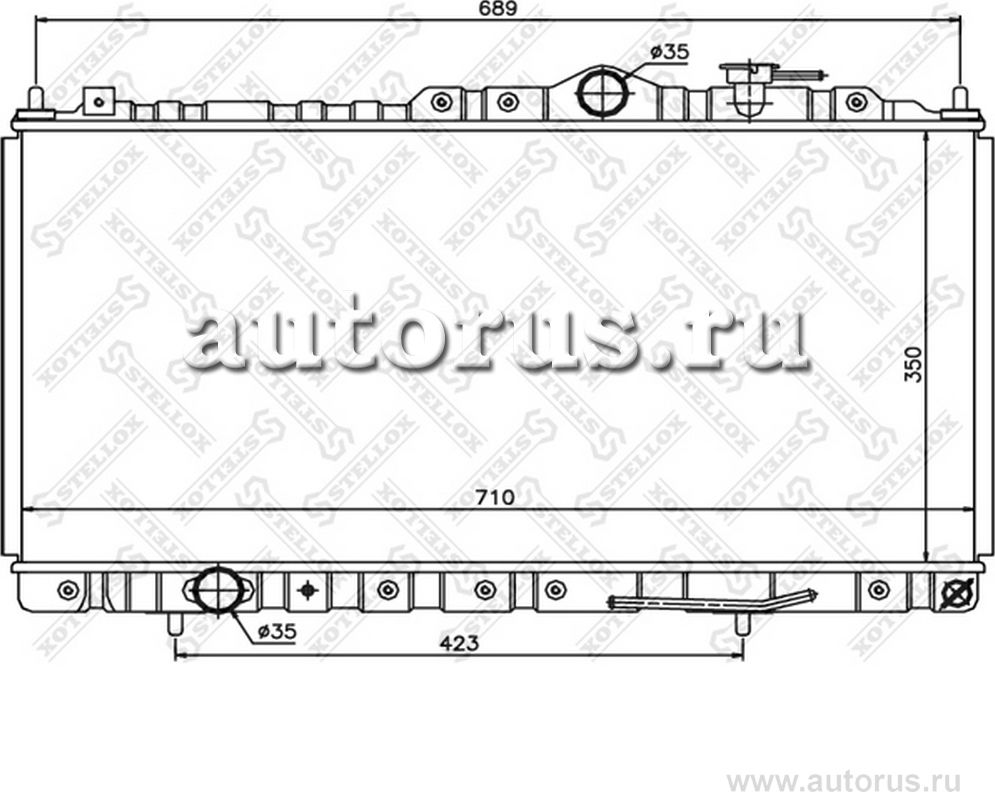 Радиатор охлаждения двигателя Stellox. Артикул 10-26692-SX