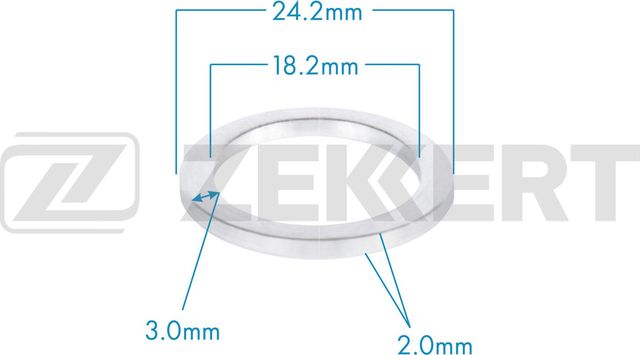 Шайба Toyota (миним. кол-во заказа 10 шт) Zekkert (алюминий). Артикул BE-3576