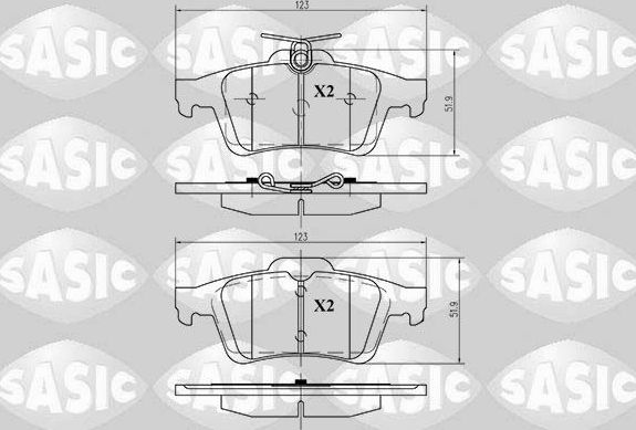 Тормозные колодки Sasic. Артикул 6210016
