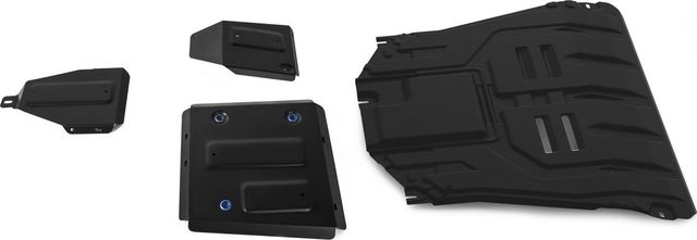 Защита Rival для картера, КПП, топливного бака, адсорбера и редуктора Kia Seltos 4WD 2020-2026. Артикул K111.2848.1