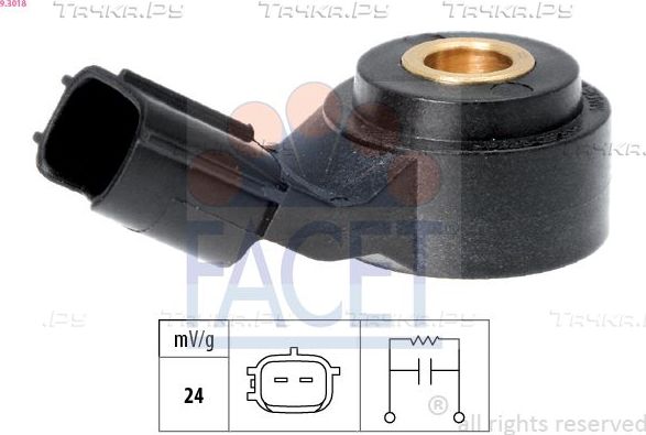 Датчик детонации Facet Made in Italy - OE Equivalent для Toyota Prius III (XW30) 2008-2011. Артикул 9.3018