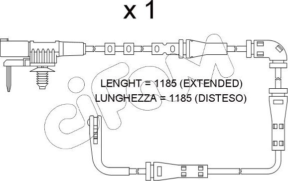 Датчик износа тормозных колодок  Metelli. Артикул SU.353