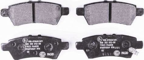 Тормозные колодки Hella. Артикул 8DB 355 012-081