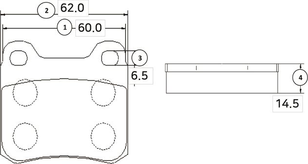 Тормозные колодки CTR задние для Mercedes-Benz 190 (W201) 1988-1993. Артикул GK0030