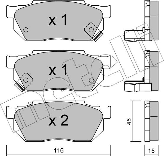 Тормозные колодки Metelli. Артикул 22-0247-1
