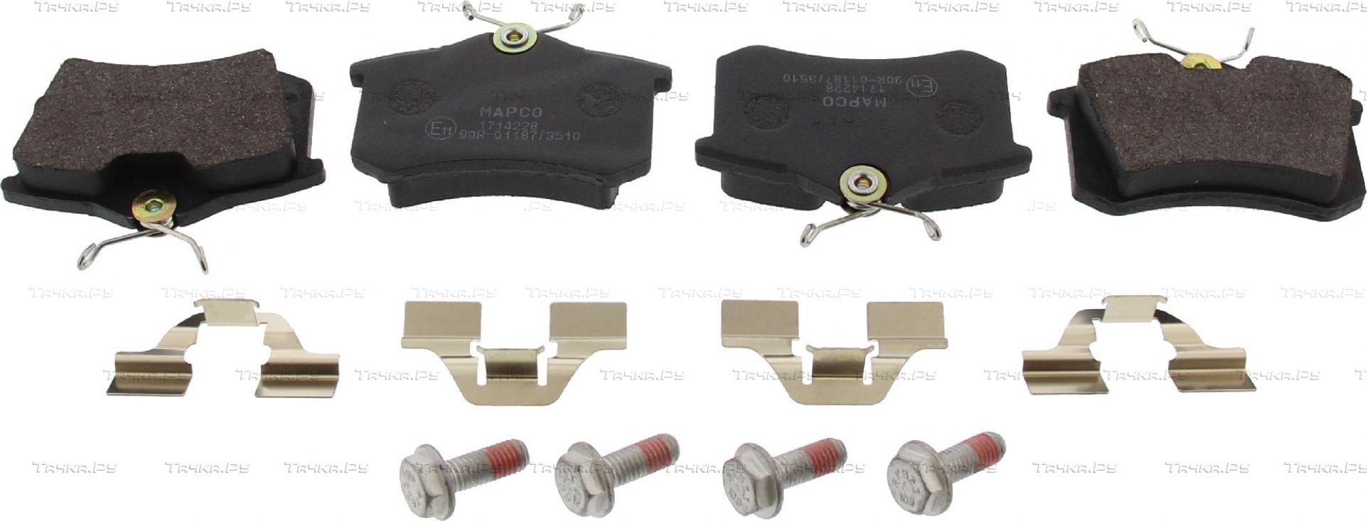 Тормозные колодки MAPCO задние для Volkswagen Corrado 1988-1995. Артикул 6492
