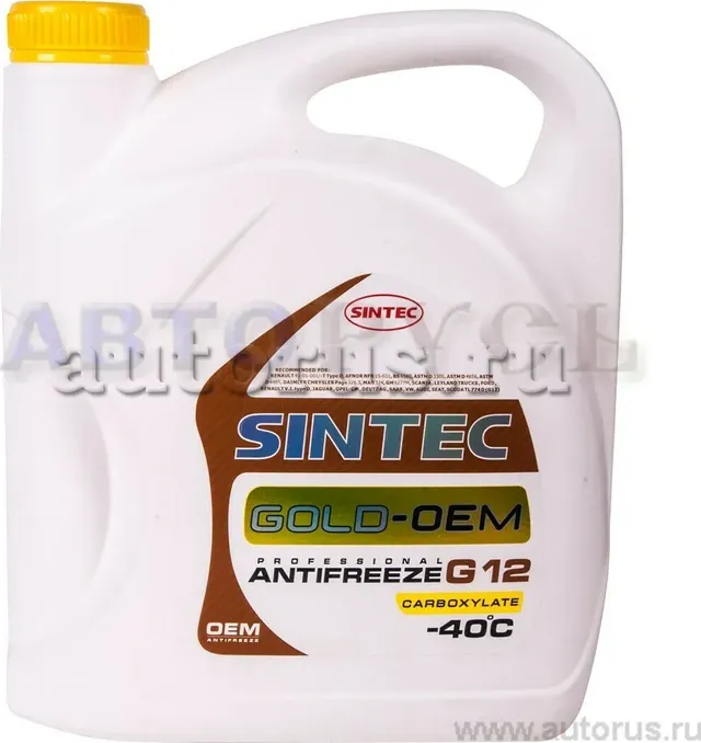 Sintec ANTIFREEZE-40 GOLD G12 5кг Sintec. Артикул 800526