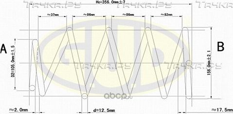 Пружина подвески G.U.D.. Артикул GCS027602