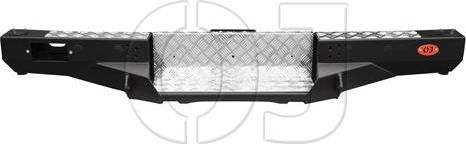 Бампер силовой OJ задний с площадкой лебёдки, может быть укомплектован одной или двумя калитками, кронштейном 50х50 для УАЗ Буханка 3741, 3909, 2206, 3962 (с возможностью установки лебёдки) 1990-@NO. Артикул 03.101.21