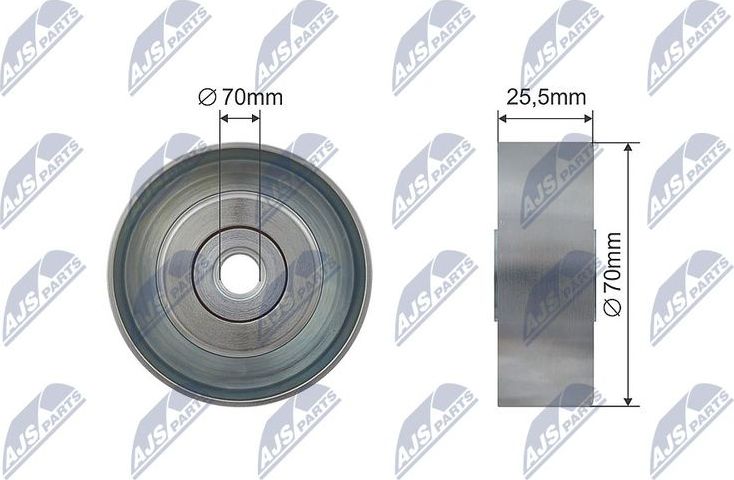 Натяжной ролик (натяжитель) приводного поликлинового ремня NTY. Артикул RNK-CH-013