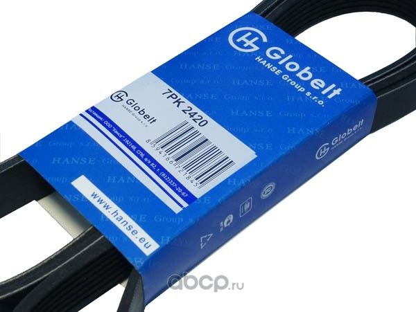 Ремень приводной поликлиновой 7PK2420 MERCEDES-BENZ C-CLASS, MERCEDES-BENZ C-CLA (Globelt). Артикул 7PK2420