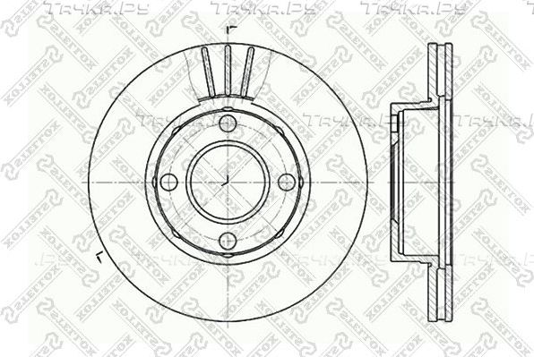 Тормозной диск Stellox передний для Audi 80 V (B4) 1991-1996. Артикул 6020-4738V-SX
