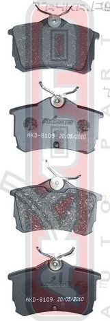 Тормозные колодки Akyoto Packing AKYOTO. Артикул AKD-8109